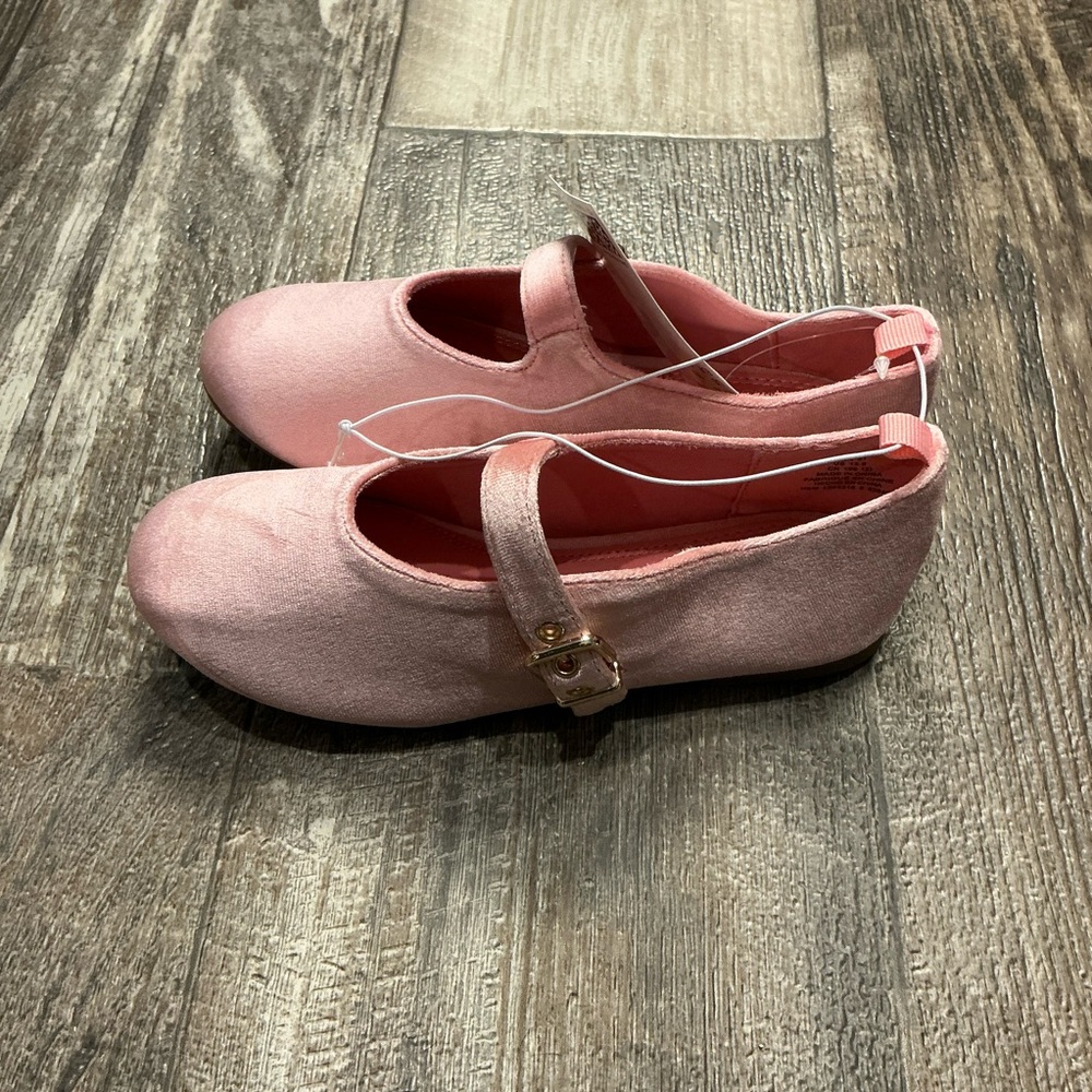 H&M Light Pink Velvet Mary Jane Shoes for Kids Size 13.5 - Picture 7 of 12